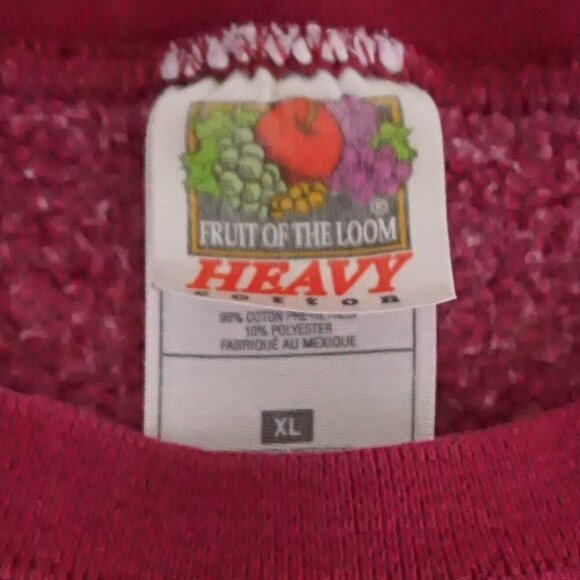 Vintage '90S Iowa The Hawkeye State Maroon Map Cotton Crewneck Sweater XL - Picture 4 of 10
